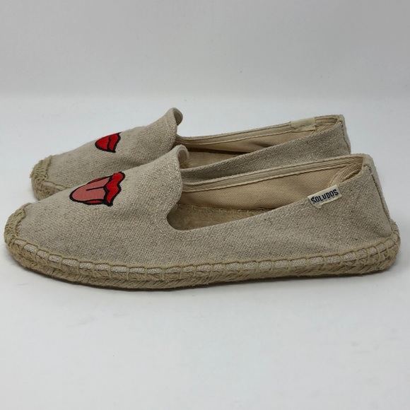 NWOT Soludos X Jason Polan Lips Espadrilles Sz 7.5 - Picture 4 of 10